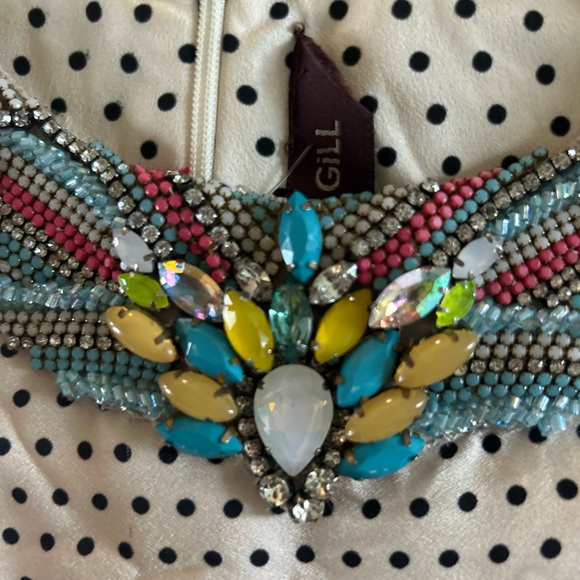 Anthropologie RANNA GILL size 2  Arnala Beaded Neck mix floral maxi dress - Picture 6 of 11